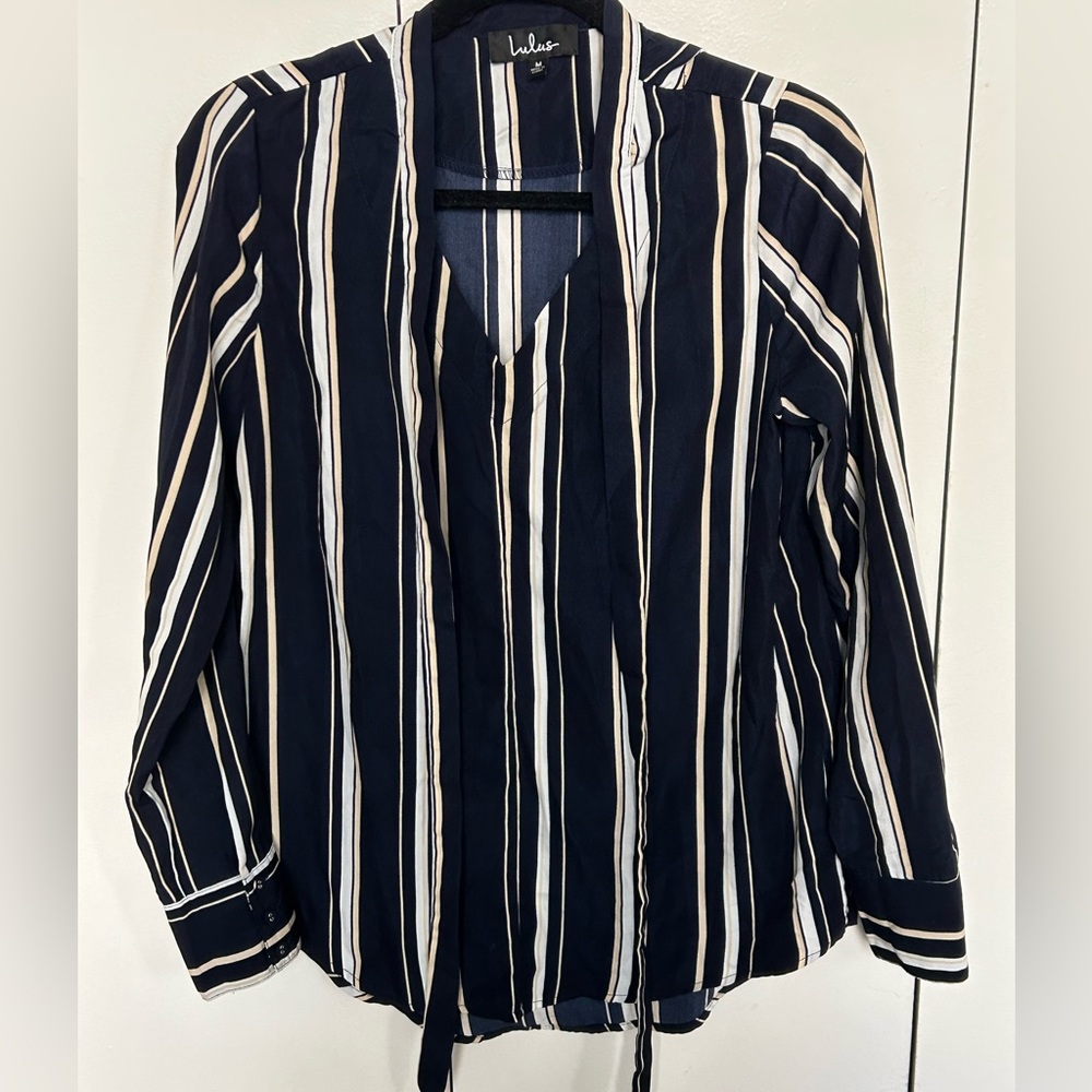 Lulu’s Striped Blouse. Size M